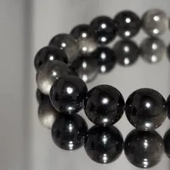 K*M様 シルバーオブシディアン ✧ 内省と守護 粒10mm 内径16cm 重量