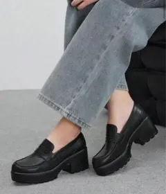 CUCCOO BIZCHIC プラットフォームローファー厚底　23.5 ブラック