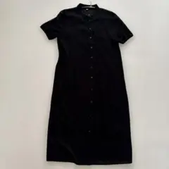 UNIQLO ブラック 半袖ニットワンピース M