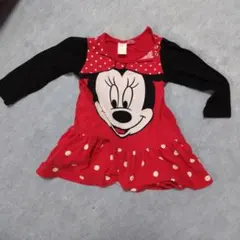 H&M ミニーマウス 長袖ドレス 1Y-2Y