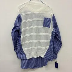 calabaza シャツ風ニット　FREE 青　※23