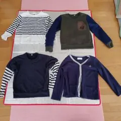 キッズ服 長袖カットソー 4点セット