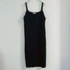 ナチュラルビューティーベーシック リブニット レイヤード キャミワンピース S