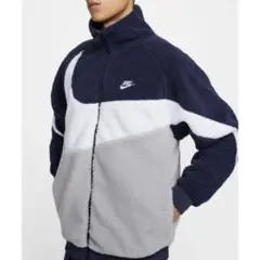 L ナイキ スウッシュ フルジップ リバーシブル ボア ジャケット