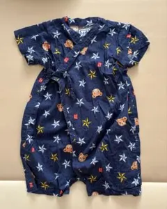 ミキハウス 甚平 ロンパース 星柄 くま70〜80サイズ