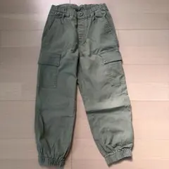ユニクロ キッズ カーゴパンツ ジョガーパンツ カーキ 長ズボン 120cm