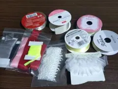 リボンセット 複数色と素材