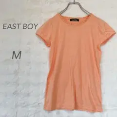 イーストボーイ/Tシャツ/オレンジ/フリルネック/半袖/春夏/カジュアル/M
