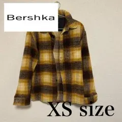Bershka チェック柄 フリースジャケット XS