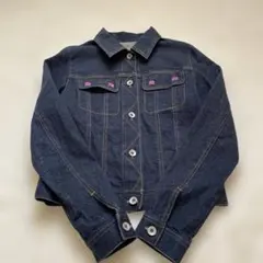 【美品】組曲　ダークデニムジャケット バラ刺繍
