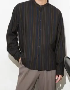 ストライプシャツ 長袖 NANO universe ナノユニバース M
