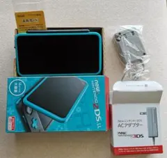 New Nintendo 2DS LL ブラック/ブルー 本体+充電器+ソフト付