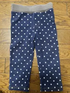 ネイビー 水玉模様 パンツ サイズタグあり
