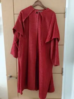 comia ヘリンボーンパターン ロングコート　シルク　日本製　定価12万円