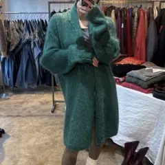 Euro vintage mohair long cardigan