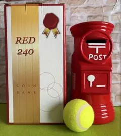 郵便ポスト型 貯金箱 RED 240