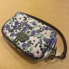 ANNA SUI アナスイ チェリー柄 PVC ミニバッグ マルチポーチ