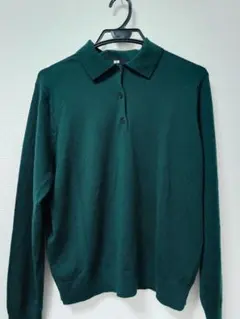 ユニクロ　メリノウール　ニットポロセーター　XXL