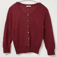 CROLLA カーディガン　赤　ボルドー　七分丈　アクアガール