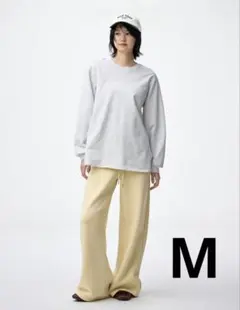 GU ライトスウェットオーバーサイズ　Tシャツ　M 長袖　ホワイト　トップスのサムネイル