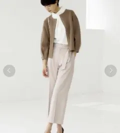 ユナイテッドアローズ　グリーンレーベル　ニット　ジャケット　ノーカラー　ウール