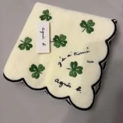 agnes b. タオル　ハンカチ クローバー　刺繍　アニエスべー　新品のサムネイル