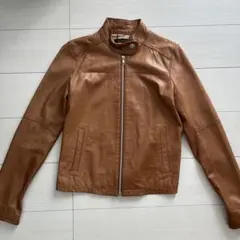 green label relaxing 羊革スタンドジャケット 40 ブラウン