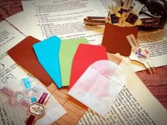 赤字覚悟！在庫処分！　コイン用 封筒 4色+ グラシン封筒　各8枚計40枚　13