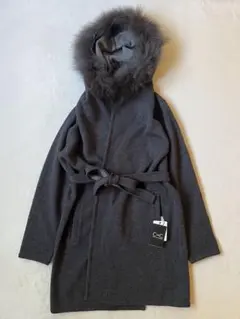 COUP DE CHANCE クードシャンス M ファーコート 新品 グレーのサムネイル