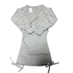 【タグ付き/未使用】ANAP グレー 長袖ミニワンピース