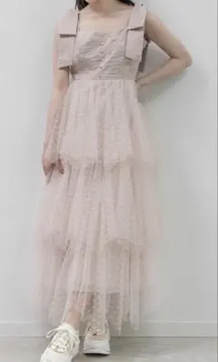 RANDA オフショルニットドッキングワンピース ピンク 0サイズ - メルカリ