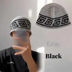 ビーニー　クラッシャーハット　クロシェハット　ニット帽　男女兼用　即購入⭕️