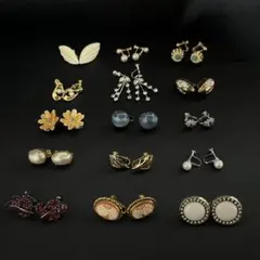 【F】お買い得✨メッキ アクセサリー イヤリング　12点 まとめ売り✨