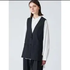 ミズイロインド ディープVネックワイドベスト ネイビー最終