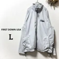 ファーストダウン ナイロンジャケット ライトグレー アウター Lサイズ