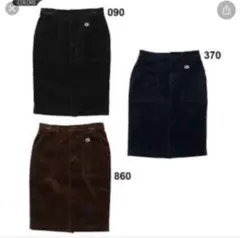 チャンピオン　コーデュロイ　膝丈スカート　紺色