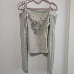 Y2K オフショルトップス