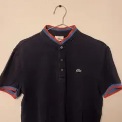LACOSTE バンドカラー ポロシャツ ネイビー 4サイズのサムネイル