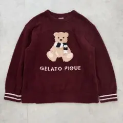 人気 ジェラピケ ベア パウダーモチーフジャガードプルオーバー くまちゃん
