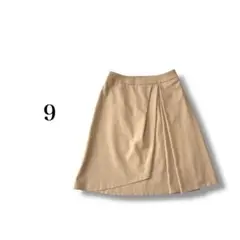 スカート 【9】 巻きスカート ラップスカート風 シンプル ワールド 日本製