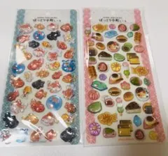 新品‪☆正規品 ぽってり小町シール2枚セット 和菓子 金魚 ぷっくりシール