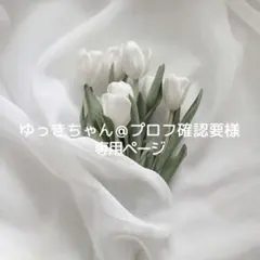 ゆっきちゃん＠プロフ確認要様専用ページ