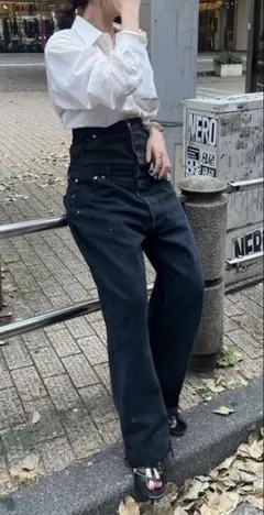 タイムセール！QUIITO W WAIST DENIM PT デニムパンツのサムネイル