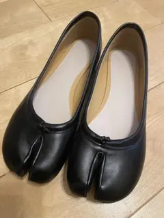 yuko imanishi+ブラックフラットシューズ バレエシューズタビ足袋38