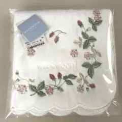 【WEDGWOOD 】ウェッジウッド タオルハンカチ 花柄刺繍のサムネイル