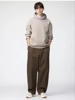 【新品未使用】UNIQLO:C バレルパンツ ブラウン サイズL