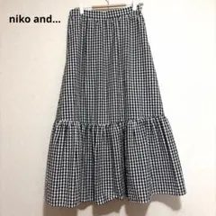 niko and... ギンガムチェック ティアードスカート Lのサムネイル