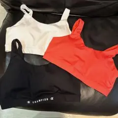 CHAMPION ブラトップ 3点セット ホワイト レッド　　ブラックのサムネイル