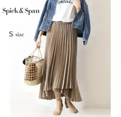 Spick & Span サテンラッププリーツスカート　カーキ　Ｓサイズのサムネイル