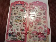 ハローキティ・マイメロディ　ドロップジェリーシール　2点　未使用